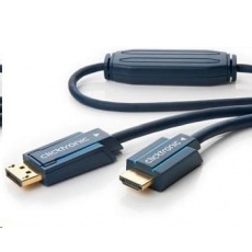 ClickTronic HQ OFC kábel DisplayPort - HDMI typ A, pozlátený kon., 3D, M/M, 10m