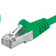PREMIUMCORD Patch kábel CAT6a S-FTP, RJ45-RJ45, AWG 26/7 2m zelený