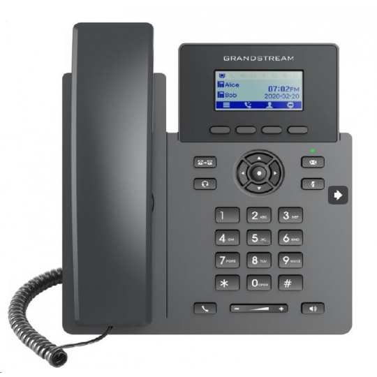 Grandstream GRP2601P [telefón VoIP - 2.21" 132 x 48 grafický, 2x SIP účet, 2x RJ45 10/100 Mbps, PoE]