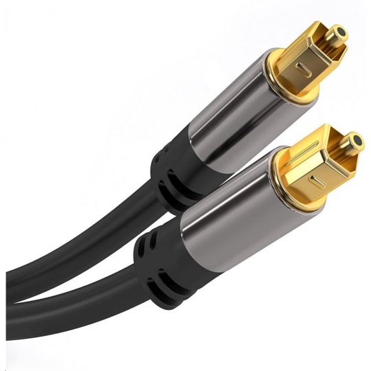 Kábel PremiumCord Toslink M/M, 6 mm, 0,5 m, čierny