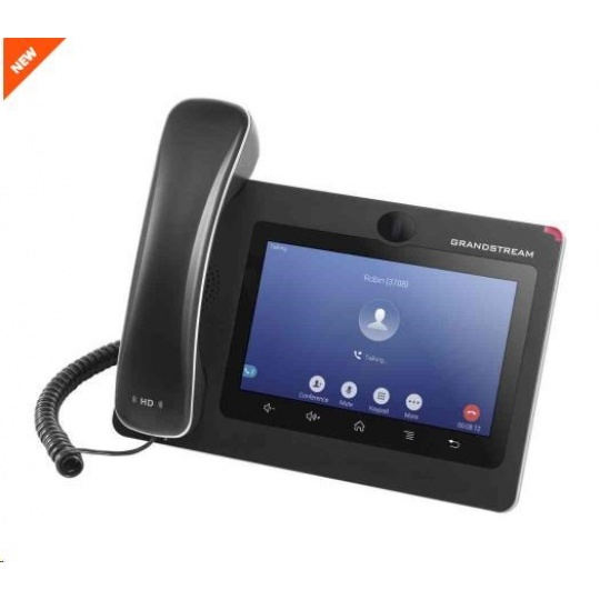 Grandstream GXV3370 [IP videotelefón so systémom Android 7.0, PoE+, WiFi, 7" dotykový LCD displej, mini HDMI, slot na SD kartu, USB]