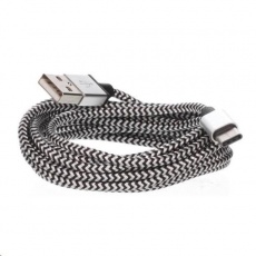 CELLFISH univerzální pletený kabel, USB-C, 2 m, střbrná CELLFISH univerzální pletený kabel, USB-C, 2 m, střbrná