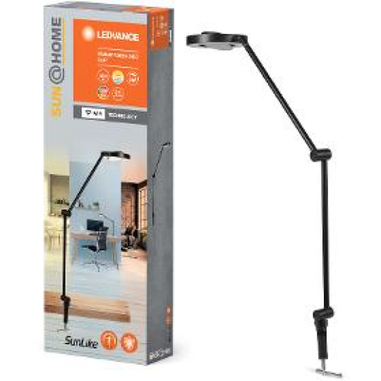 LED lampa SUN HOME PANAN DESK DISC CLIP TW Black