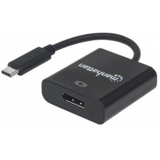 Prevodník MANHATTAN z USB 3.1 na Display Port (Type-C Male to DisplayPort Female, Black)