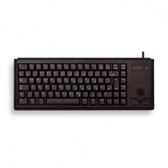 CHERRY klávesnice G84-4400, trackball, ultralehká, USB, EU, černá