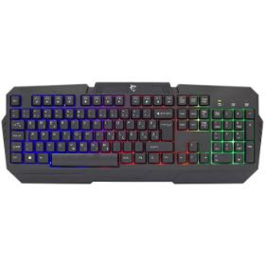 Hráčska klávesnica DAKOTA memb. keyboard US BK WHITE SHARK