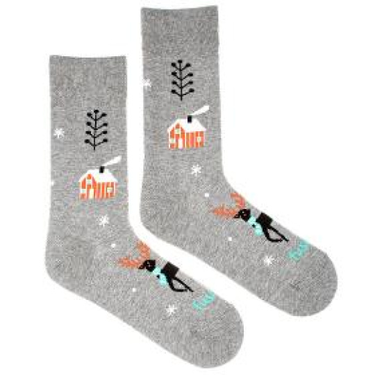 Ponožky Jelene na snehu L 43 - 46 FUSAKLE