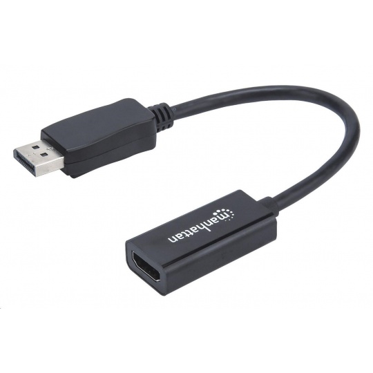 Adaptér MANHATTAN, DisplayPort, DP-Male/HDMI-Female, čierny