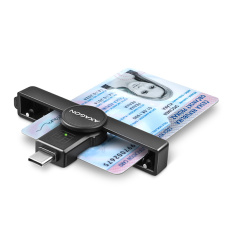 AXAGON CRE-SMP1C, USB-C PocketReader čítačka kontaktných kariet ID card (eID klient)