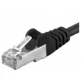 PREMIUMCORD Patch kábel CAT6a S-FTP, RJ45-RJ45, AWG 26/7 0,5m čierny