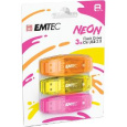 Flash disk C410 USB 2.0 8GB NEON 3pack     EMTEC