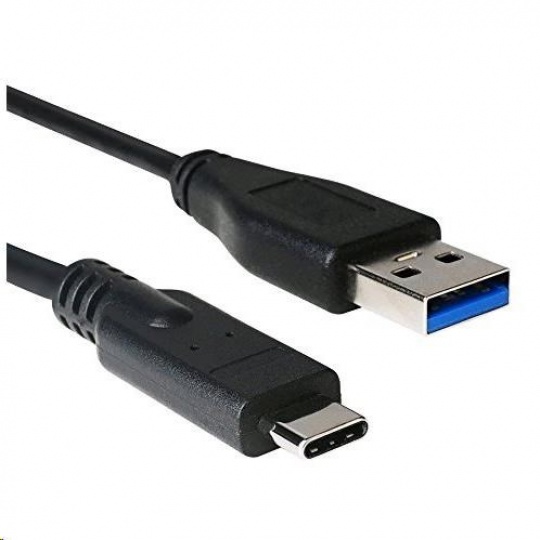 C-TECH USB 3.0 Kábel AM na USB-C (AM/CM), 1 m, čierny