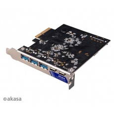 AKASA síťová karta USB 3.2 HOST card, 10Gbps USB 3.2 Gen 2 Type-C and Type-A to PCIe Host Card AKASA síťová karta USB 3.2 HOST card, 10Gbps USB 3.2 Gen 2 Type-C and Type-A to PCIe Host Card