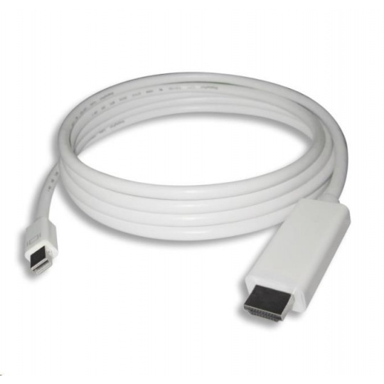 PREMIUMCORD Mini DisplayPort kábel 1.2 na HDMI 2.0, pre rozlíšenie 4Kx2K@60Hz, 2m