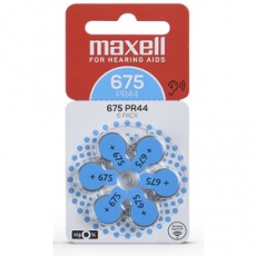 Batéria AZ675/PR44 batérie zink. 6ks MAXELL Batéria AZ675/PR44 batérie zink. 6ks MAXELL