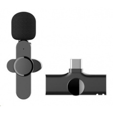 Viking bezdrôtový mikrofón s klipom M360, konektor USB-C - Reklama - rozbalené, 100% stav Viking bezdrôtový mikrofón s klipom M360, konektor USB-C - Reklama - rozbalené, 100% stav