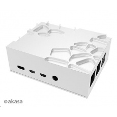 AKASA puzdro Gem, pre Raspberry Pi 4 Model B, hliník, strieborné