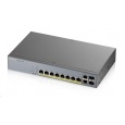 Zyxel GS1350-12HP 12portový inteligentný spravovaný CCTV PoE switch, dlhý dosah, 130W, 10x GbE, 2x SFP