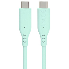 PREMIUMCORD Kabel USB-C na USB-C, 60W, 480Mbps, silikonový, tyrkysový, 1,5m PREMIUMCORD Kabel USB-C na USB-C, 60W, 480Mbps, silikonový, tyrkysový, 1,5m
