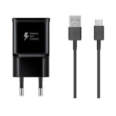 Samsung 15W Cestovní nabíječka + USB-C Datový Kabel Black (OOB Bulk)