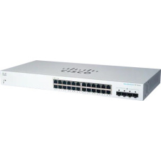 Prepínač Cisco CBS220-24T-4G, 24xGbE RJ45, 4xSFP, bez ventilátora - REFRESH Prepínač Cisco CBS220-24T-4G, 24xGbE RJ45, 4xSFP, bez ventilátora - REFRESH