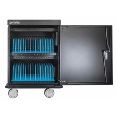 Manhattan nabíjecí vozík, UVC Charging Cart, 32 USB-A portů, 32 AC zásuvek, černá Manhattan nabíjecí vozík, UVC Charging Cart, 32 USB-A portů, 32 AC zásuvek, černá