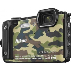 NIKON kompakt Coolpix W300, 16MPix, 5x zoom - camouflage + 2v1 plovoucí popruh NIKON kompakt Coolpix W300, 16MPix, 5x zoom - camouflage + 2v1 plovoucí popruh