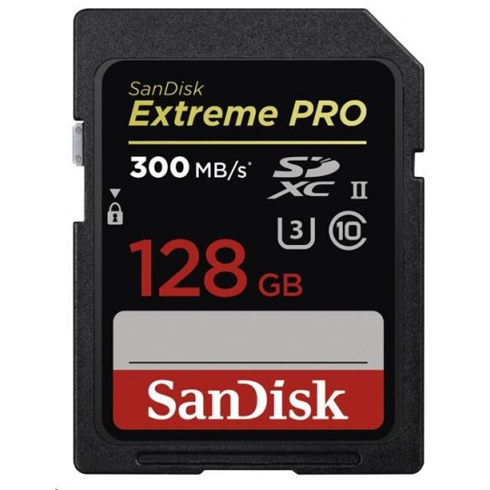 Karta SanDisk SDXC 128 GB Extreme Pro (300 MB/s UHS-II)