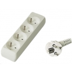 PREMIUMCORD Predlžovací kábel 230V 2m, 4 zásuvky, biely PREMIUMCORD Predlžovací kábel 230V 2m, 4 zásuvky, biely