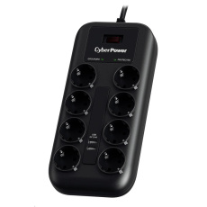 CyberPower Surge Buster™ 8 zásuviek, 2xUSB, 1.8m, nemecký, nový CyberPower Surge Buster™ 8 zásuviek, 2xUSB, 1.8m, nemecký, nový