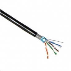 FTP kabel PlanetElite, Cat5E, drát, dvojitý venkovní PE+PVC, Dca, černý, 305m, cívka FTP kabel PlanetElite, Cat5E, drát, dvojitý venkovní PE+PVC, Dca, černý, 305m, cívka