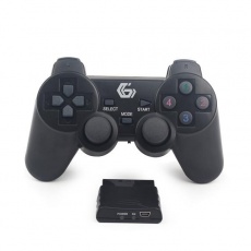 BAZAR GEMBIRD gamepad JPD-WDV-01, vibrační, bezdrátový, PC/PS2/PS3, USB - POUŽITO BAZAR GEMBIRD gamepad JPD-WDV-01, vibrační, bezdrátový, PC/PS2/PS3, USB - POUŽITO