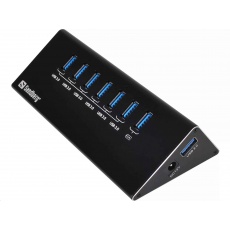 Sandberg USB 3.0 HUB, porty 6+1, černá