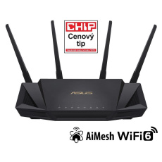 PROMO ASUS RT-AX58U v2 Wireless AX3000 Wifi 6 Router + Bitdefender Total Security 5 zařízení na 1 rok el. licence