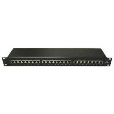 19" Patch panel XtendLan 24port, STP, Cat5E, duální svorkovnice, černý