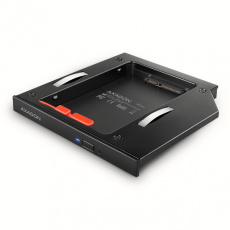 Rám AXAGON RSS-CD12 pre 2.5" SSD/HDD na DVD, 12.7 mm, LED, hliník