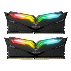 DIMM DDR4 32GB 3200MHz, CL16, (KIT 2x16GB), T-FORCE Night Hawk RGB (Black) DIMM DDR4 32GB 3200MHz, CL16, (KIT 2x16GB), T-FORCE Night Hawk RGB (Black)