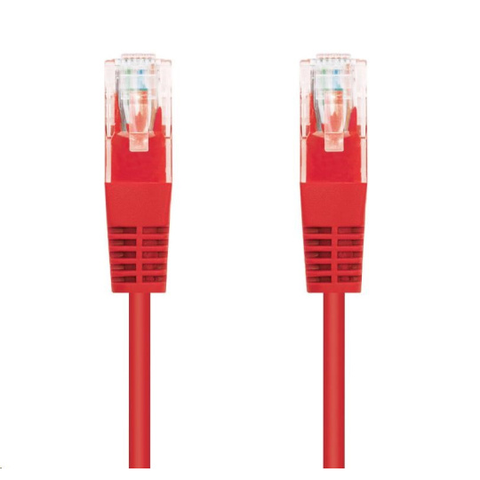 C-TECH kabel patchcord Cat5e, UTP, červený, 5m