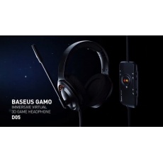 Baseus GAMO USB drátová herní sluchátka, černá Baseus GAMO USB drátová herní sluchátka, černá