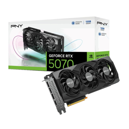 PNY VGA Nvidia GeForce RTX 5070 12GB Triple Fan, RTX 5070, 12GB GDDR7, 3xDP, 1xHDMI