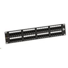 Solarix Patch panel 48 x RJ45 CAT6 UTP 350 MHz čierny 2U SX48-6-UTP-BK