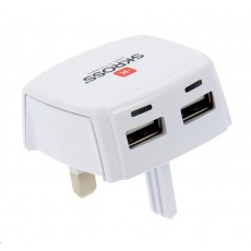SKROSS USB nabíjecí adaptér SKROSS UK, 2100mA, 2x USB výstup SKROSS USB nabíjecí adaptér SKROSS UK, 2100mA, 2x USB výstup