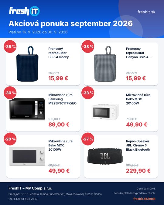 Akciová ponuka september 2026