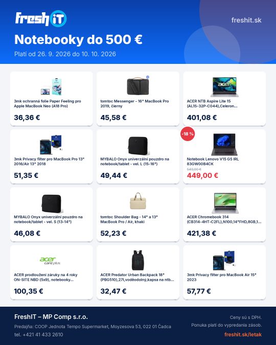 Notebooky do 500 €