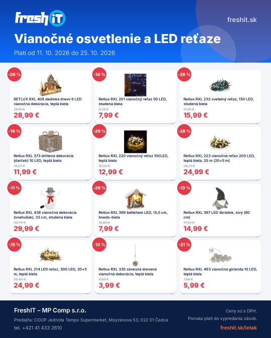 Vianočné osvetlenie a LED reťaze