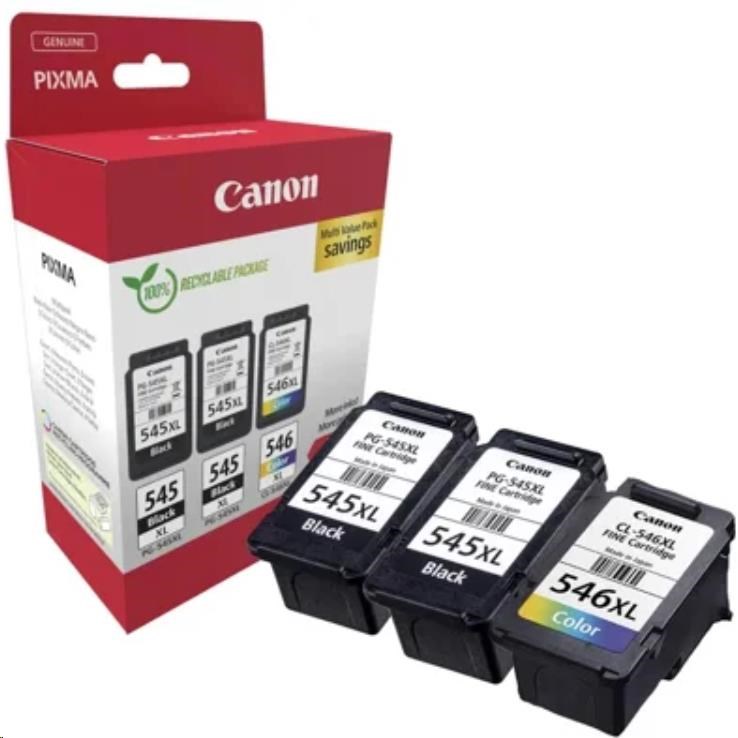 Canon PG 545xl+PG 545XL+CL546XL+fotopapier+Tlačiareň Canon Pixma MG2555S atramentová