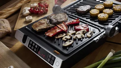 Catler GR 7010 Smart 2v1 kontaktný gril, strieborný/sivý