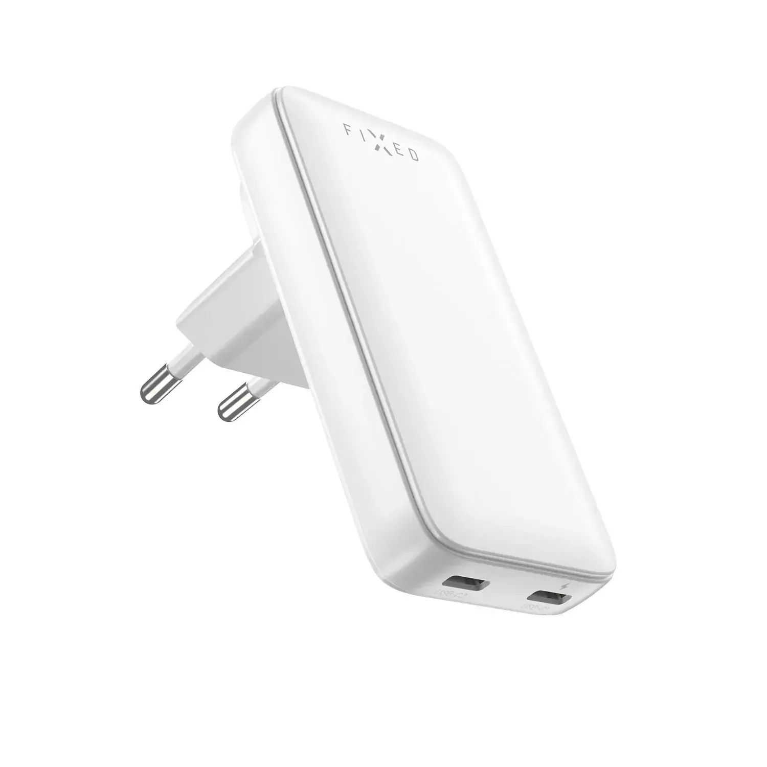 FIXED Slim Traveller FIXCG45S-2CD-WH cestovná nabíjačka, biela