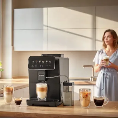 Sencor ENZO SES 9400BK automatický kávovar, 1,5 l, čierny