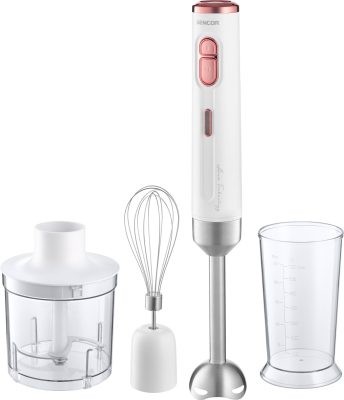 Sencor SHB 9000WH tyčový bezdrôtový mixér, 700 ml, biely/ružový